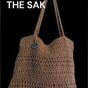 The Sak Brown Crochet Tote Bag